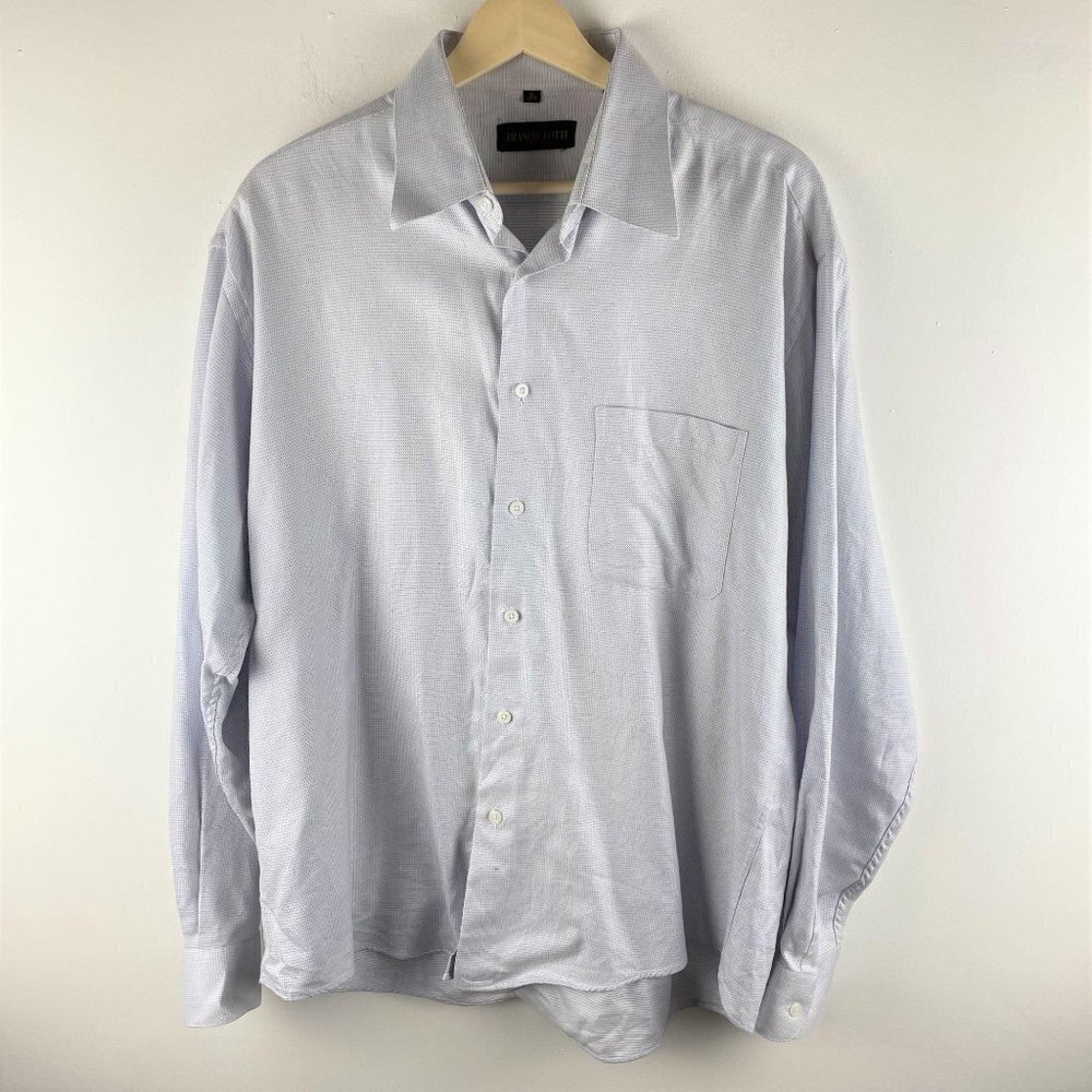 Franco Lotti Medium Button Up Shirt 16‎ 34/35 Blue